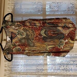 J. Jill Paisley Rayon Tank Size Medium Petite